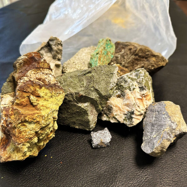 10 lbs bag of random gold and silver ore samples.