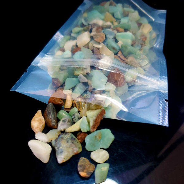 Ocean Picture Stone Tiny Chip Bag partially tumbled