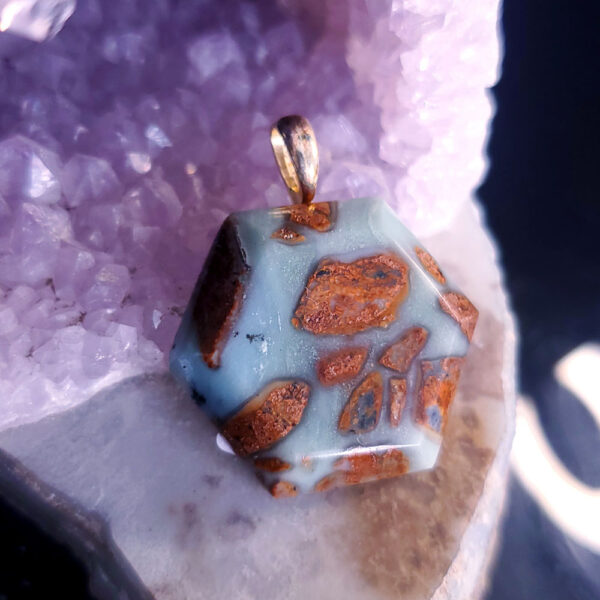 Ocean Picture stone pendant Z