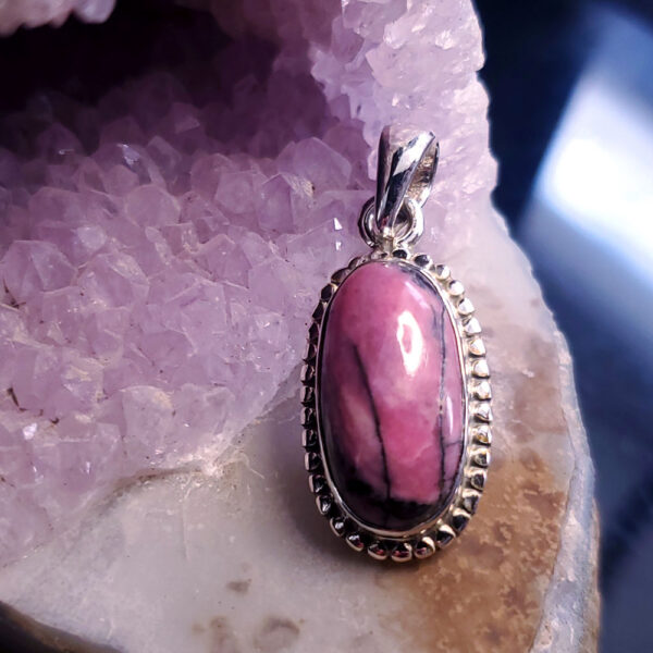 Rhodonite pendant E