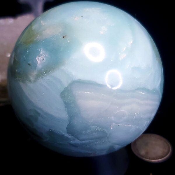 Ocean picture stone sphere K