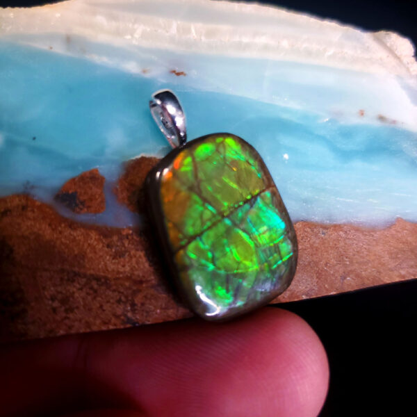 Ammolite Pendant W