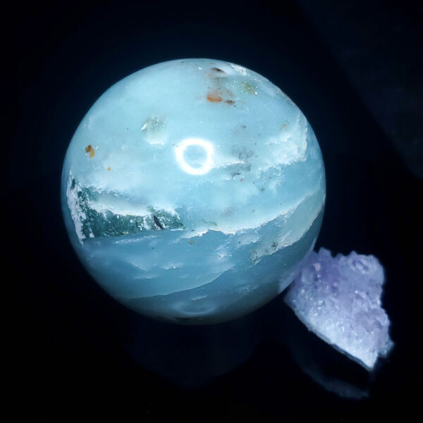 Ocean picture stone sphere E