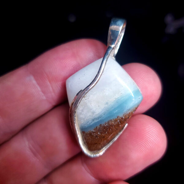 Ocean Picture stone pendant D