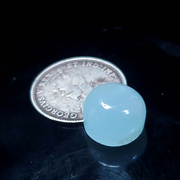 Aquamarine cabochon opaque