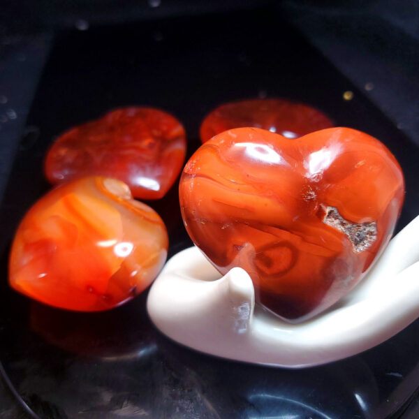 Carnelian Agate heart shaped