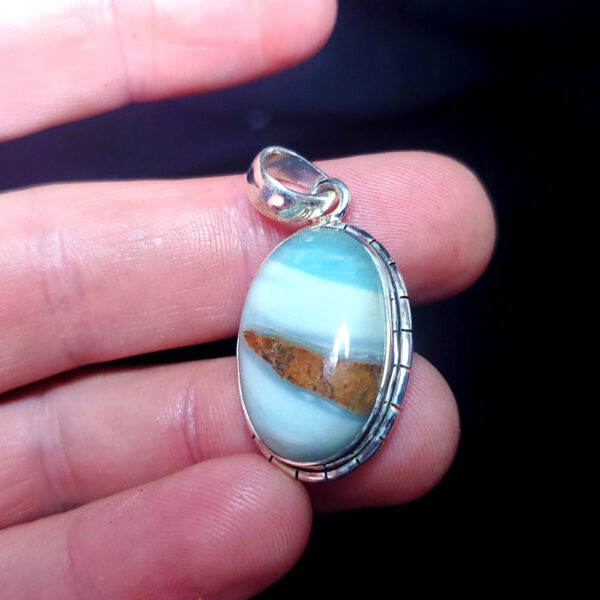 Ocean Picture stone pendant E