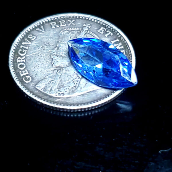 Blue Sapphire facetted marquise