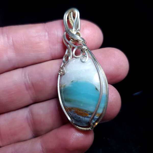 Ocean Picture stone pendant N