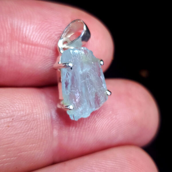 Aquamarine crystal pendant B