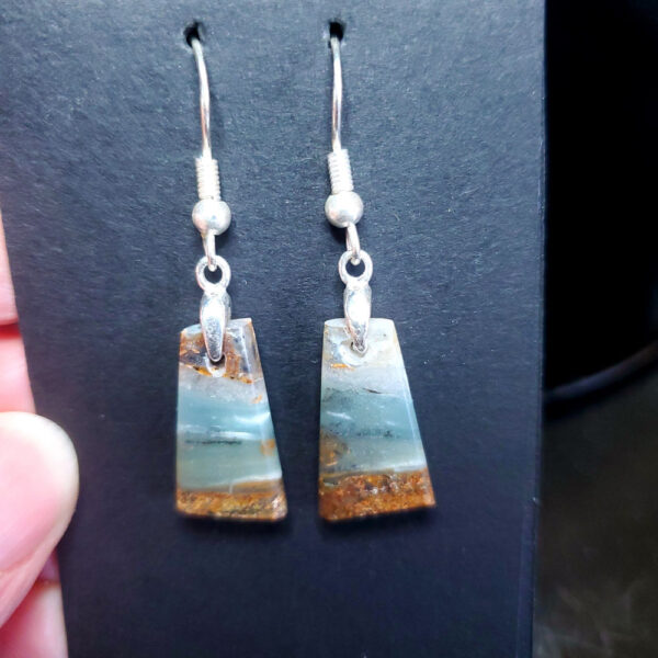 Ocean Picture stone earring set A