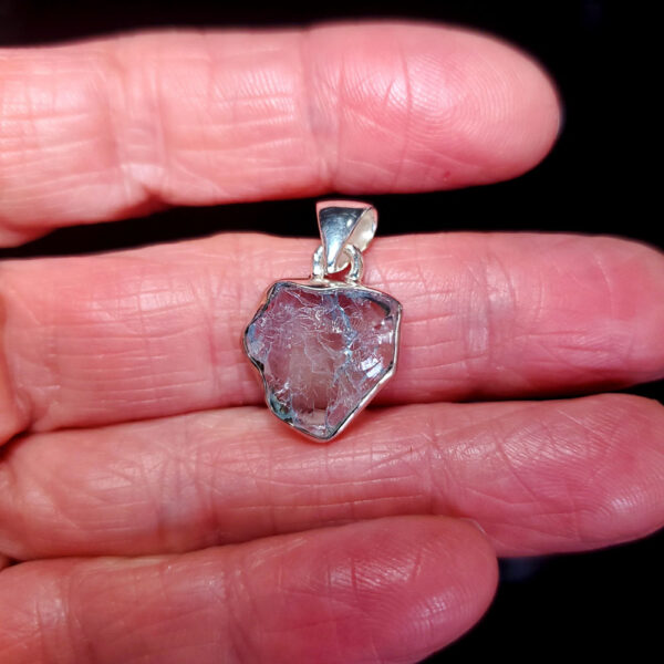 Aquamarine crystal pendant A