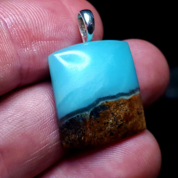 Ocean Picture stone pendant L