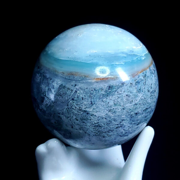 Ocean picture stone sphere D