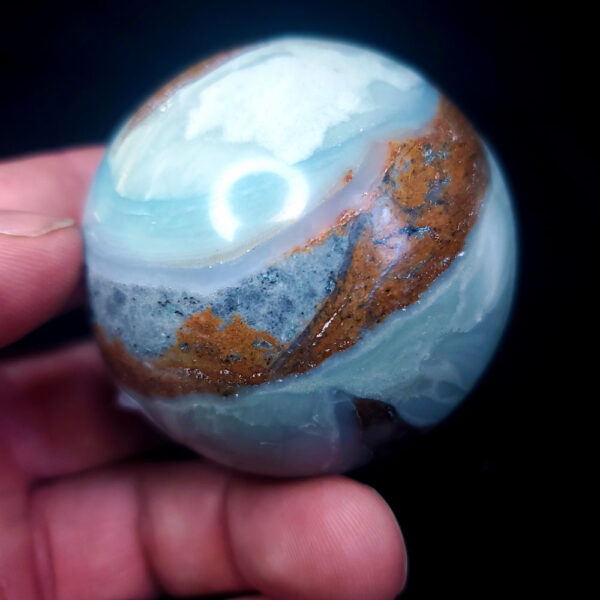 Ocean picture stone sphere C