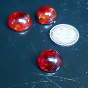 Garnet cabochon large circle