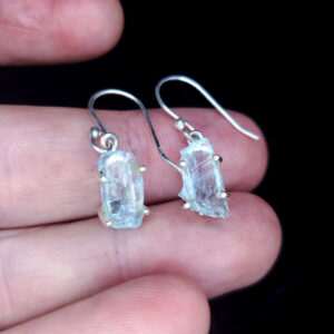 Aquamarine crystal earring set A