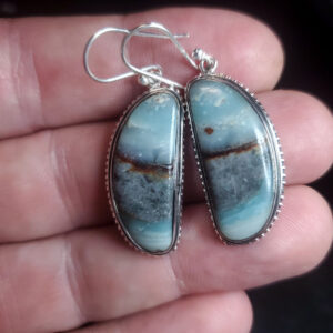 Ocean Picture stone earring set A