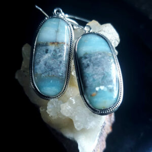 Ocean Picture stone earring set H