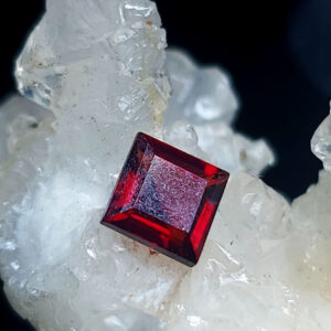 Facetted Square Garnet roughly .6 ct
