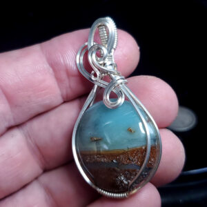Ocean Picture stone pendant U