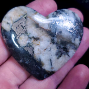 Mt Baker Lightning Quartz large heart