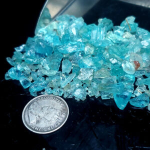 Teal apatite crystal grab bag ~100ct