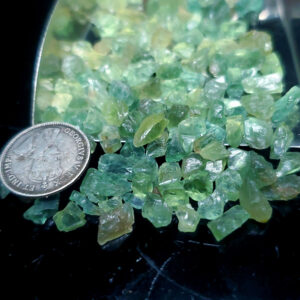 Green apatite crystal grab bag ~100ct