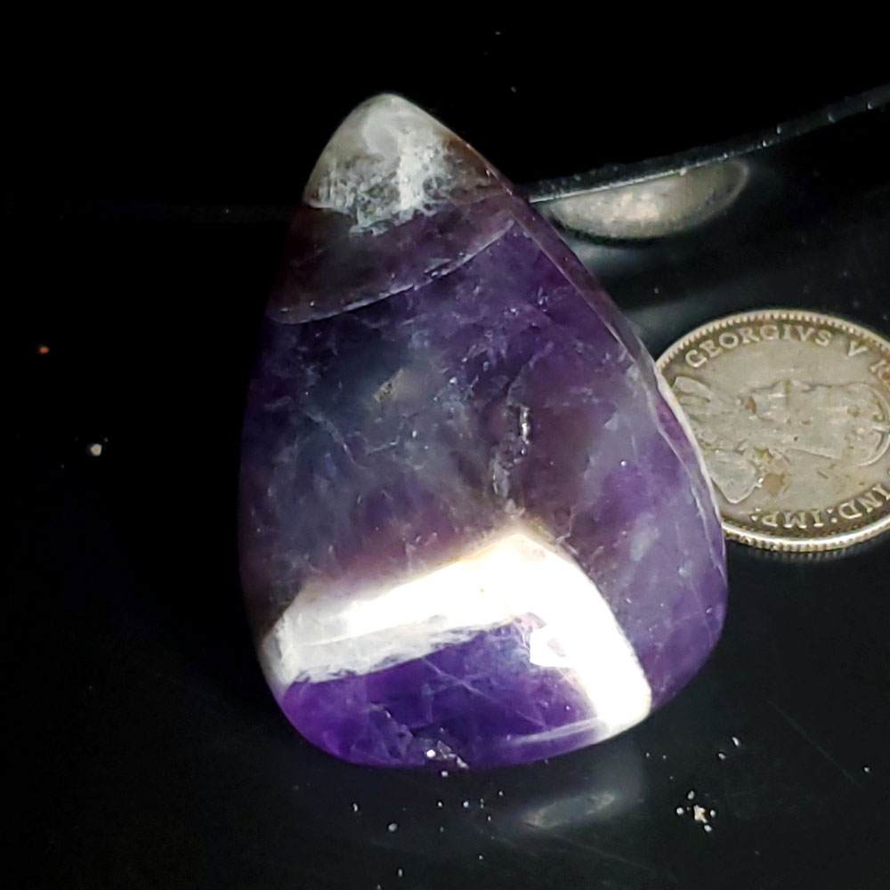 Amethyst cab 1" long