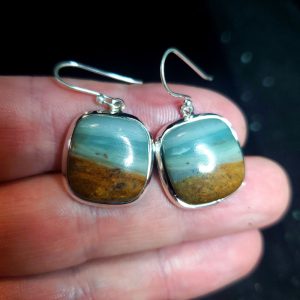 Ocean Picture stone earring set E