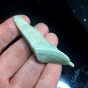 Partially tumbled ocean picture stone 3" long