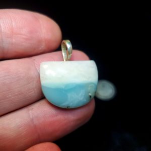 Ocean Picture stone pendant Q