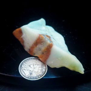 Ocean picture stone partially tumbled 1.5" long
