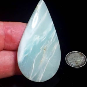 Ocean picture stone cabochon 2" long