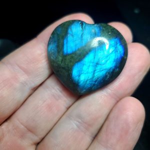 Labradorite Heart Palm stone C