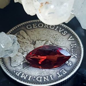 Facetted marquise Garnet roughly .5ct