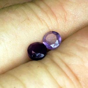 Amethyst facetted (round) .4ct light purple