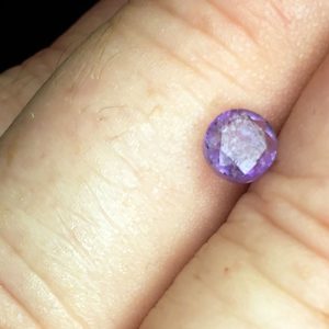 Amethyst facetted (round) .5ct light purple