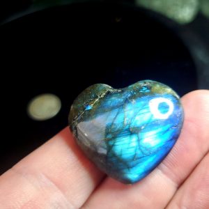 Labradorite Heart palm stone B