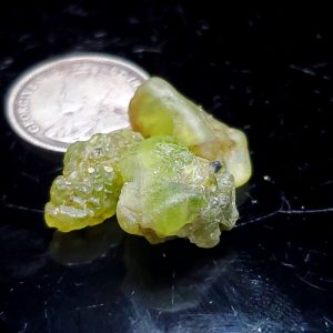 3 peridot crystals 15.8ct
