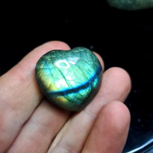 Labradorite Heart Palm stone C