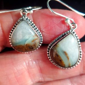 Ocean Picture stone earring set L