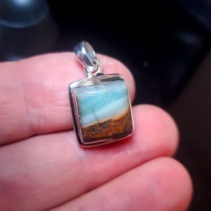 Dan's Pick - ocean picture stone pendant