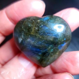 Labradorite Heart Palm stone C