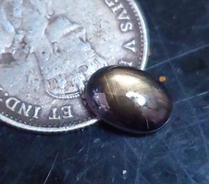 Sapphire cabochon M - black star