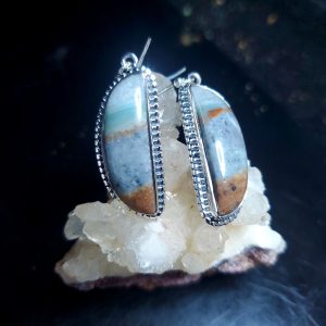 Ocean Picture stone earring set B