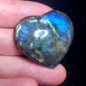 Labradorite Heart Palm stone A