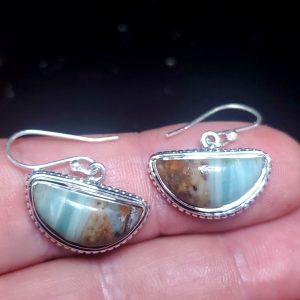 Ocean Picture stone earring set A