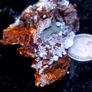 Geothite with quartz crystal 1.5" across
