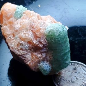 Apatite crystal in calcite 19 g